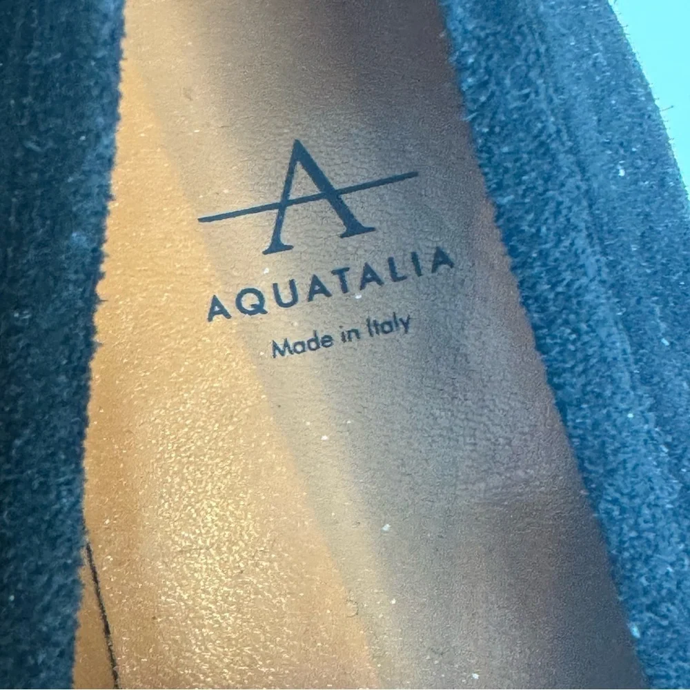 Aquatalia Loafers black Suede Kelsey Weatherproof Shoes